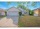 Charming one-story home featuring a well-maintained lawn, two car garage, and neutral color palette at 13216 Wild Duck Ct, Orlando, FL 32828