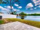 Lake view from the patio, perfect for relaxation and nature enjoyment at 148 Meadow Blvd, Sanford, FL 32771