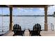 Relaxing view from the waterfront dock with chairs and string lights perfect for enjoying the lake at 1640 E Adams Dr, Maitland, FL 32751