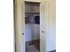 Bedroom closet features shelving for storing clothes at 1872 N Akron Dr, Deltona, FL 32738