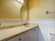 Bathroom with vanity and round mirror at 1926 Ocean Shore Blvd # 3120, Ormond Beach, FL 32176