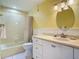 Bathroom with vanity and shower/tub combo at 1926 Ocean Shore Blvd # 3120, Ormond Beach, FL 32176