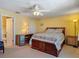 Bedroom with ceiling fan and attached bathroom at 1926 Ocean Shore Blvd # 3120, Ormond Beach, FL 32176
