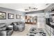 Spacious living room flowing into the open-concept kitchen area at 1994 Excalibur Dr, Orlando, FL 32822