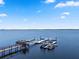 Dock with multiple boat slips and access to a calm, blue lake at 2614 Mead Ave, St Cloud, FL 34771