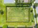 Aerial view of the fenced-in dog park area with benches and ample space for pets to play at 2614 Mead Ave, St Cloud, FL 34771