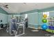 Well-equipped gym with modern weight machines, balance balls, and ample natural light at 2614 Mead Ave, St Cloud, FL 34771