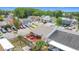A high angle view of this property with a view of a small lake to the north at 2803 Charing Cross Way, Orlando, FL 32837