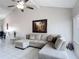 Living room boasts tile floors, neutral walls and vaulted ceilings at 2803 Charing Cross Way, Orlando, FL 32837