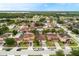Aerial view of a well-planned residential community featuring homes, landscaping, and nearby amenities at 2806 Polson Dr, Kissimmee, FL 34758