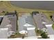 Aerial view of the houses, highlighting their layout and proximity to the lake and surrounding area at 2926 Wordsmith Rd, Kissimmee, FL 34746