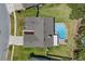 Aerial shot showcasing the property's layout with a pool and spacious backyard at 3137 Timucua Cir, Orlando, FL 32837