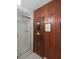 On site sauna featuring wood paneling and a glass door for relaxing after a long day at 3606 S Peninsula Dr # 707, Port Orange, FL 32127