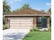 Charming single-story home featuring a two-car garage, dark green front door, and well-manicured landscaping at 4618 Barberry Ave, Lakeland, FL 33811