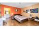 Bedroom with modern decor and view into the bathroom, featuring bright colors at 516 Orange Dr # 22, Altamonte Springs, FL 32701