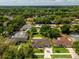 Aerial view of the property highlighting the home's location within a lush, green neighborhood at 5162 Tellson Pl, Orlando, FL 32812