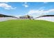 Expansive backyard with lush green grass and a privacy fence, ideal for outdoor enjoyment at 5347 Travertine St, Mount Dora, FL 32757