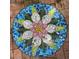 Stunning flower mosaic with colorful and unique artistic design in an outdoor setting at 806 E Amelia St, Orlando, FL 32803