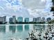 Scenic view of the Orlando skyline from Lake Eola Park featuring the water and bird sculptures at 806 E Amelia St, Orlando, FL 32803