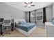 Serene bedroom with a plush bed and modern decor at 9009 Savannah Julip Ln, Orlando, FL 32832