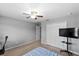 Cozy bedroom featuring neutral colors and a spacious closet at 9009 Savannah Julip Ln, Orlando, FL 32832
