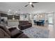 Spacious living area featuring modern furniture, neutral walls, and stylish design at 9009 Savannah Julip Ln, Orlando, FL 32832