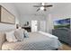 Spacious bedroom with dark wood floors and a ceiling fan at 1232 Turnbridge Pl, Oviedo, FL 32765