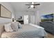 Spacious bedroom with dark wood floors and a ceiling fan at 1232 Turnbridge Pl, Oviedo, FL 32765