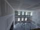 Unfinished living room showcasing drywall, large windows, and a scaffold at 22113 Amberbush Ct., Mount Dora, FL 32757
