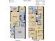 Detailed floor plan showcasing the layout of the first and second floors at 222 Glass Onion Dr, Groveland, FL 34737