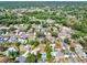 An aerial view showcases homes with pools nestled amongst lush greenery and clear blue skies in a Gathering neighborhood at 2811 Citron Dr, Longwood, FL 32779