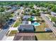 A beautiful aerial view of the homes in a quiet neighborhood with mature landscaping and in ground pools at 2811 Citron Dr, Longwood, FL 32779