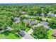 Stunning aerial view of a well-maintained home with lush landscaping and a sparkling screened-in pool at 370 Brushwood Ln, Winter Springs, FL 32708