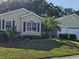 Attractive one-story home with an attached two-car garage, lush lawn and mature palm trees enhancing curb appeal at 3700 Plantation Blvd, Leesburg, FL 34748