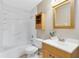 Full bathroom with shower and tub combination, vanity and mirrored medicine cabinet at 1103 Saddleback Ridge Rd, Apopka, FL 32703