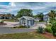 Guard house at Island Club West featuring neat landscaping and a blue exterior at 135 Orchid Dr, Davenport, FL 33897