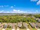 Scenic aerial view of homes with a large lake in the background, showcasing the community's beautiful setting at 2127 Bay Line Rd, Oakland, FL 34787