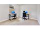 A modern bedroom featuring two computer desks and chairs, perfect for a home office or study area at 2127 Bay Line Rd, Oakland, FL 34787