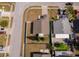 Overhead view of the home, illustrating the backyard, fencing, and proximity to nearby streets at 2164 Rj Cir, Kissimmee, FL 34744