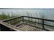 Close-up view from a wooden dock showing a calm lake and surrounding vegetation under a bright sky at 2631 Mcdonald Ter, Mount Dora, FL 32757