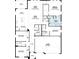 Detailed floor plan showcasing the layout of the home, including the bedrooms, kitchen, and garage at 2703 Ravencliffe Ter, Oviedo, FL 32765