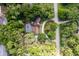 Overhead view of property featuring a pool and beautiful landscaping at 3420 Dawn Ct, Lake Mary, FL 32746