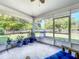 Enclosed patio space overlooking backyard, perfect for outdoor dining and entertaining at 38241 County Road 439, Eustis, FL 32736