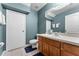 This beautiful bathroom features neutral colors and modern fixtures at 3917 Pemberly Pines Cir, St Cloud, FL 34769