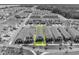 Monochrome aerial perspective shows the home's location within a vibrant, well-organized community at 744 Yukon Ln, Debary, FL 32713