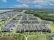 Community aerial view reveals a planned neighborhood near bodies of water and wooded areas at 744 Yukon Ln, Debary, FL 32713