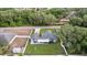 Aerial view of a modern home featuring a large backyard, and convenient access to nearby amenities at 8717 Se 156Th St, Summerfield, FL 34491
