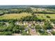 Aerial view showcasing the neighborhood with lush greenery, spacious lots, and well-maintained homes at 8717 Se 156Th St, Summerfield, FL 34491