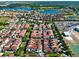 Stunning aerial view of a residential community with lakes, manicured lawns, and tree-lined streets at 8848 Bismarck Palm Dr, Winter Garden, FL 34787