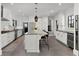 Open concept kitchen with white cabinets, stainless steel appliances, and a large center island at 906 Alhambra Ct, Orlando, FL 32804
